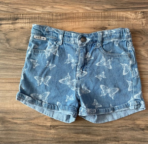 6x Calvin Klein butterfly print denim shorts