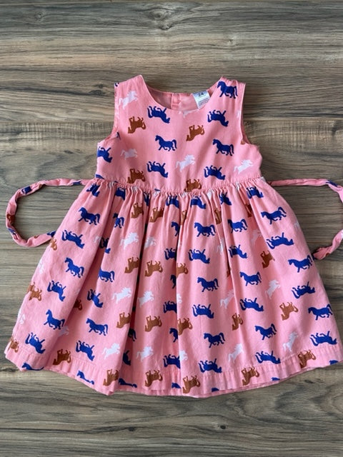 24m Carter's pink/salmon horse print dress