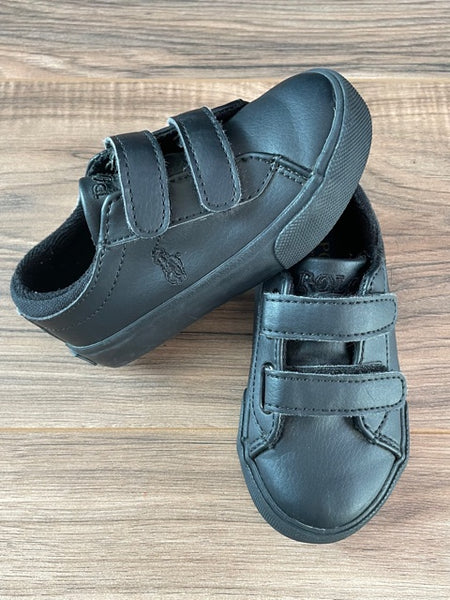 Size 7 POLO Ralph Lauren black velcro sneakers