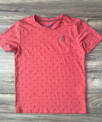 Size 6 Craft + Flow rustic red shirt with anchors