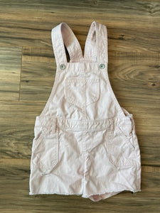 Size 6/7x Children's Place blush pink distroyed denim shortalls