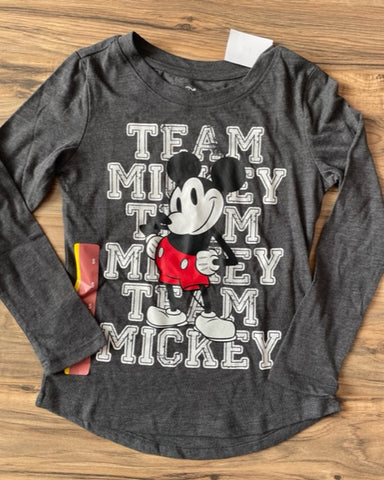 NEW Size Small (6/6x) Disney Mickey Mouse long sleeve sparkle shirt