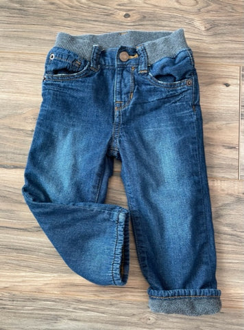12-18m GAP fleece lined soft jeans