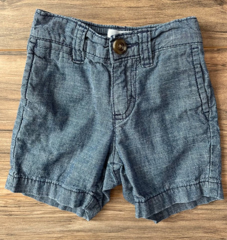 12-18m Old Navy chambray shorts w/pockets