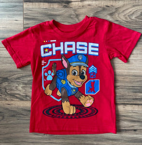 3T Paw Patrol Chase red shirt