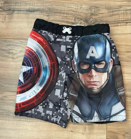 Size XS (5/6) Marvel Captain America swim trunks