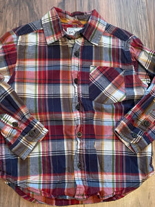 4T Children's Place multi-colored plaid button-down shirt