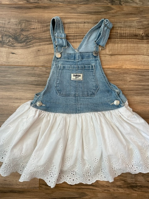 3T OshKosh denim + eyelet overall jumper dress – Young Ones Kids Resale Store