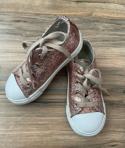 Size 8 Converse pink/rose gold sparkle sneakers
