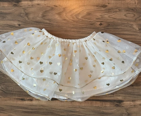 12m Cherokee metallic hearts tutu skirt