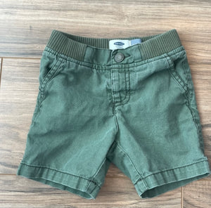 Boys Shorts 18-24m Old Navy olive green cotton/linen shorts