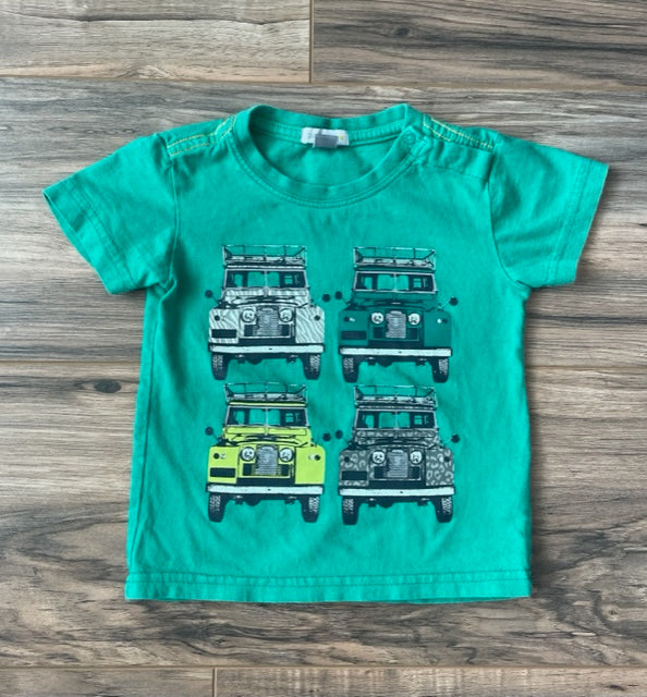 12m Petit Lem hunter green jeep shirt Boys Shirt