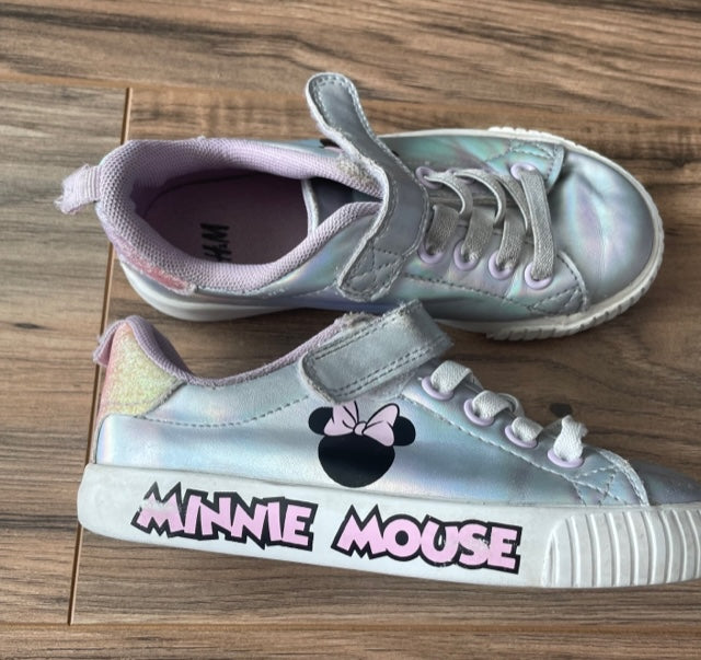 Size 9.5 H&M Disney Minnie Mouse iridescent sneakers girls shoes girl's girl