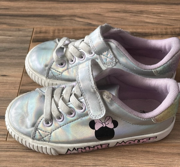 Size 9.5 H&M Disney Minnie Mouse iridescent sneakers girls shoes girl's girl