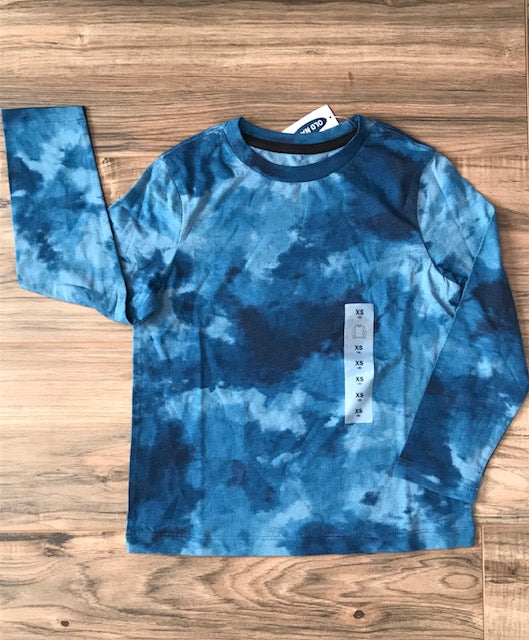 NEW Size XS (5) Old Navy L/S blue camo shirt