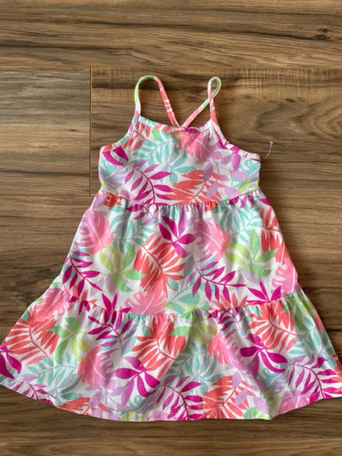 NEW (without tags) 4T Jumping Beans tropical palms dress