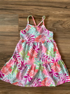 NEW (without tags) 4T Jumping Beans tropical palms dress