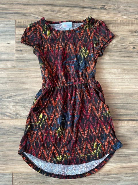 Size 4 LuLaRoe tropical dress w/pockets
