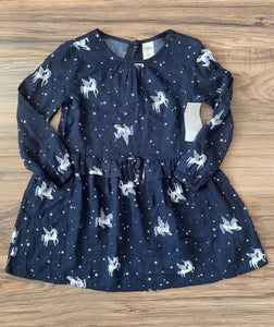 NEW 2T OshKosh L/S unicorn sparkle dress