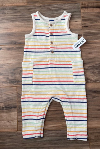 NEW 6-12m Old Navy striped pant romper