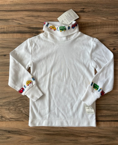 NEW Size 2 Carter Hawley Hale Stores (1970s-1990s) vintage transportation vehicles turtleneck shirt