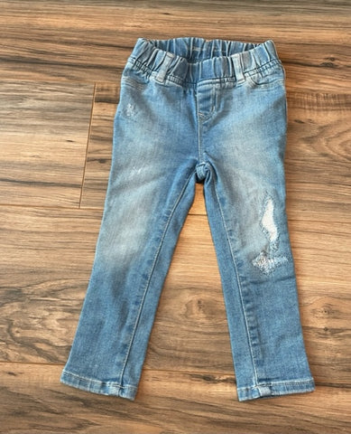 Size 2 GAP distressed light wash pull-on jegging