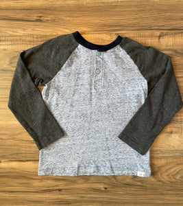 Size 5 GAP L/S blue/gray blend henley shirt