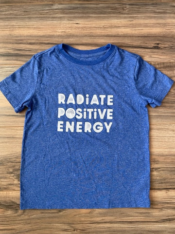Size Small (6/7) Cat & Jack blue Radiate Positive Energy blend shirt