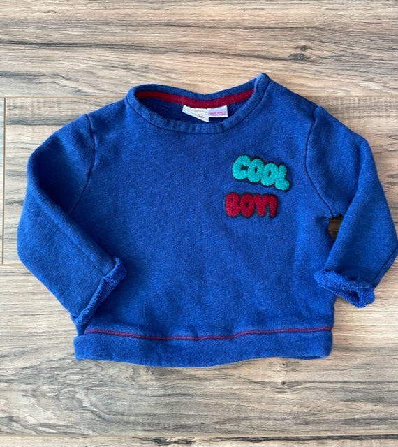 6/9m ZARA Cool Boy patchwork sweatshirt